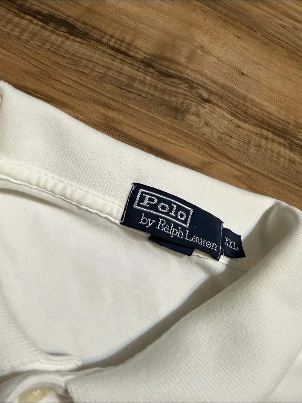 Ralph Lauren White Men's Short-Sleeve Polo with Navy Pony-2XL
